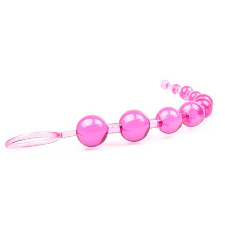 10 Pink Anal Beads on a Chain