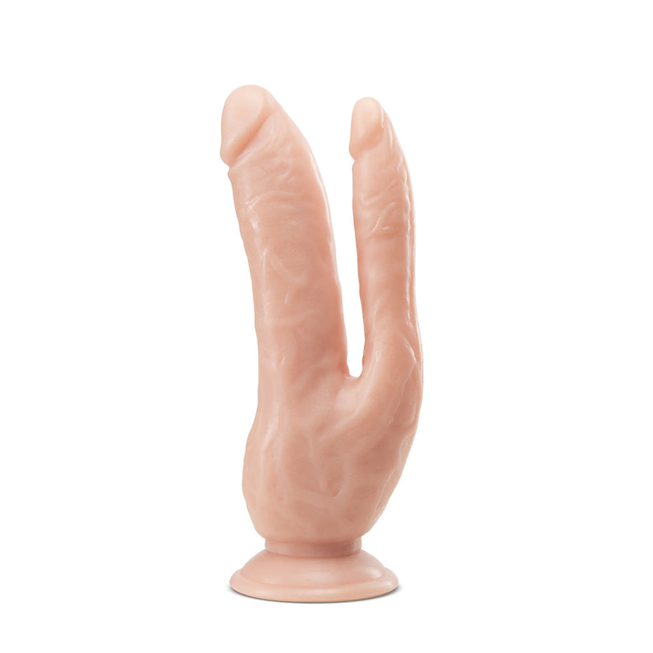 8-Inch Dual Penetration Dildo with Suction Cup by Dr. Skin