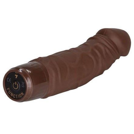 Flesh Brown Silicone Woody Vibrator with Studs.