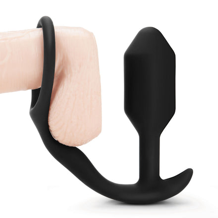 Anal plug with a built-in cock ring: bVibe Snug And Tug.