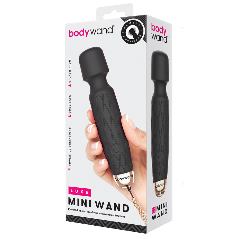 Compact Black Bodywand for Luxurious Massage.