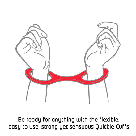 Large Red Quickie Ankle/Wrist Cuffs - Easy to Use!