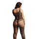 Black Lace and Fishnet UK 14-20 Bodystocking by Le Desir.