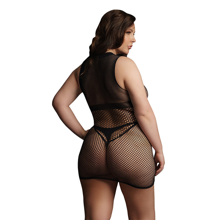 Sexy Net Mini Dress with Open Cups - UK Size 14-20 by Le Desir Duo
