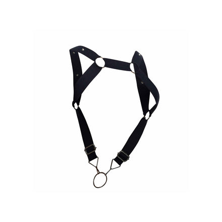 Men's Basic Dungeon Harness with Cockring and Straight Back
