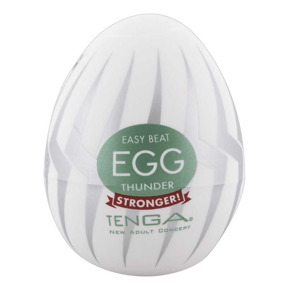 Egg-Shaped Tenga Masturbator with Thundering Sensations.