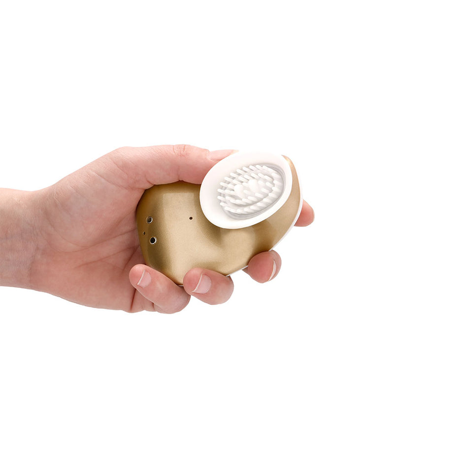 Twitch Gold Suction and Vibration Toy - Hands-free Fun!