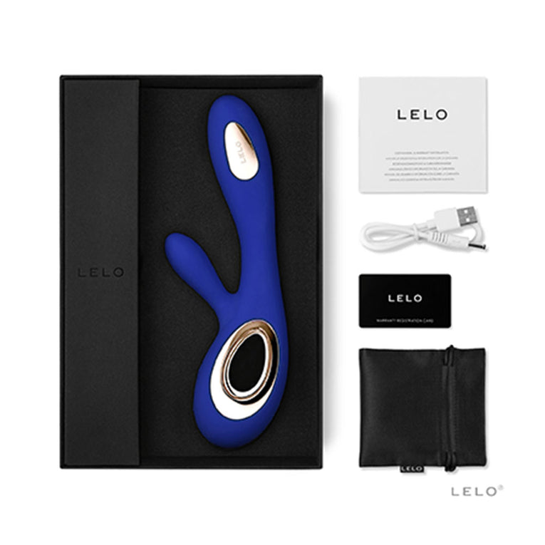 Rechargeable Dual Vibrator in Midnight Blue by Lelo Soraya Wave