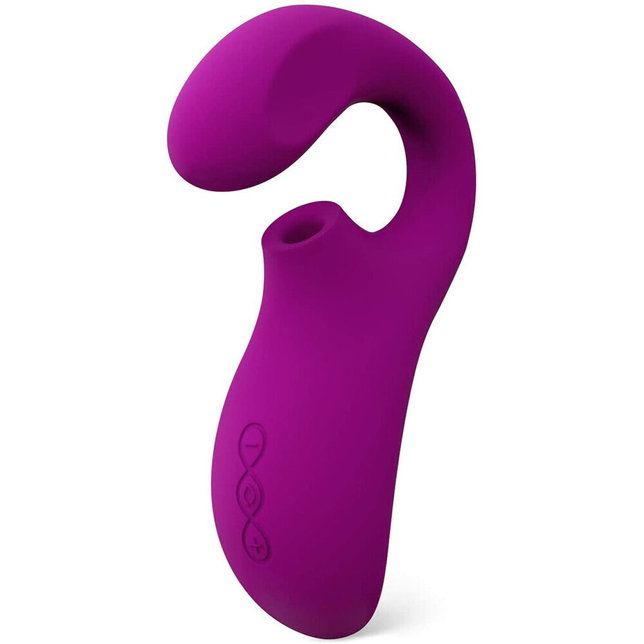 Lelo Enigma Dual Massager in Deep Rose Color.