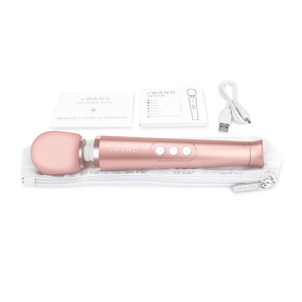 Compact gold rechargeable wand for travel - Le Wand Petite.