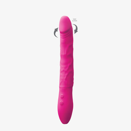 Compact pink rechargeable Twister vibe - Inya Petite.