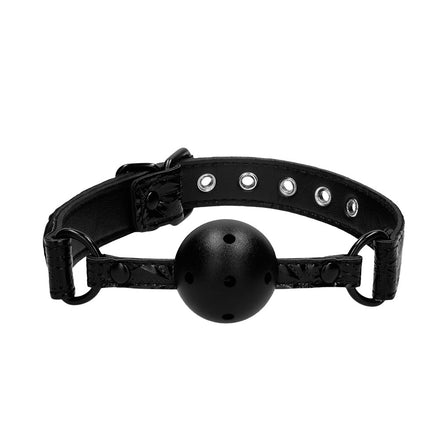 Breathable Black Ball Gag for Ultimate Comfort
