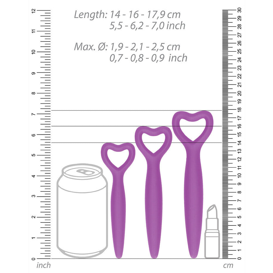 Purple Silicone Vaginal Dilator Kit by Ouch.