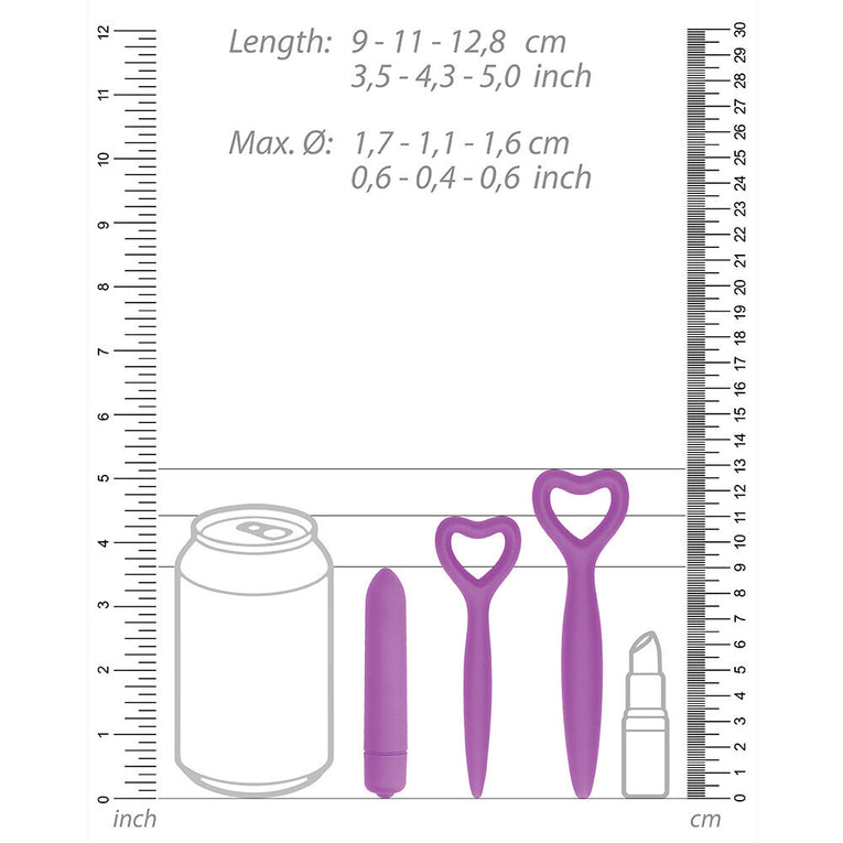 Purple Silicone Vaginal Dilator Kit by Ouch.