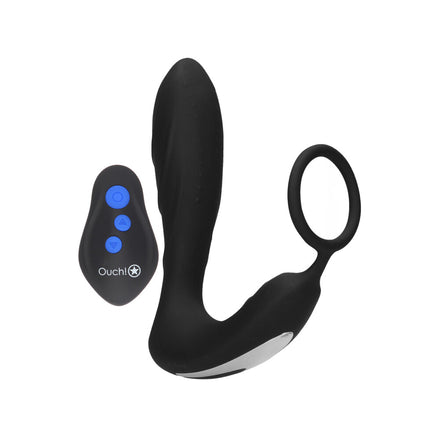 Electro-Vibe Anal Plug with Cockring for Enhanced Pleasure.