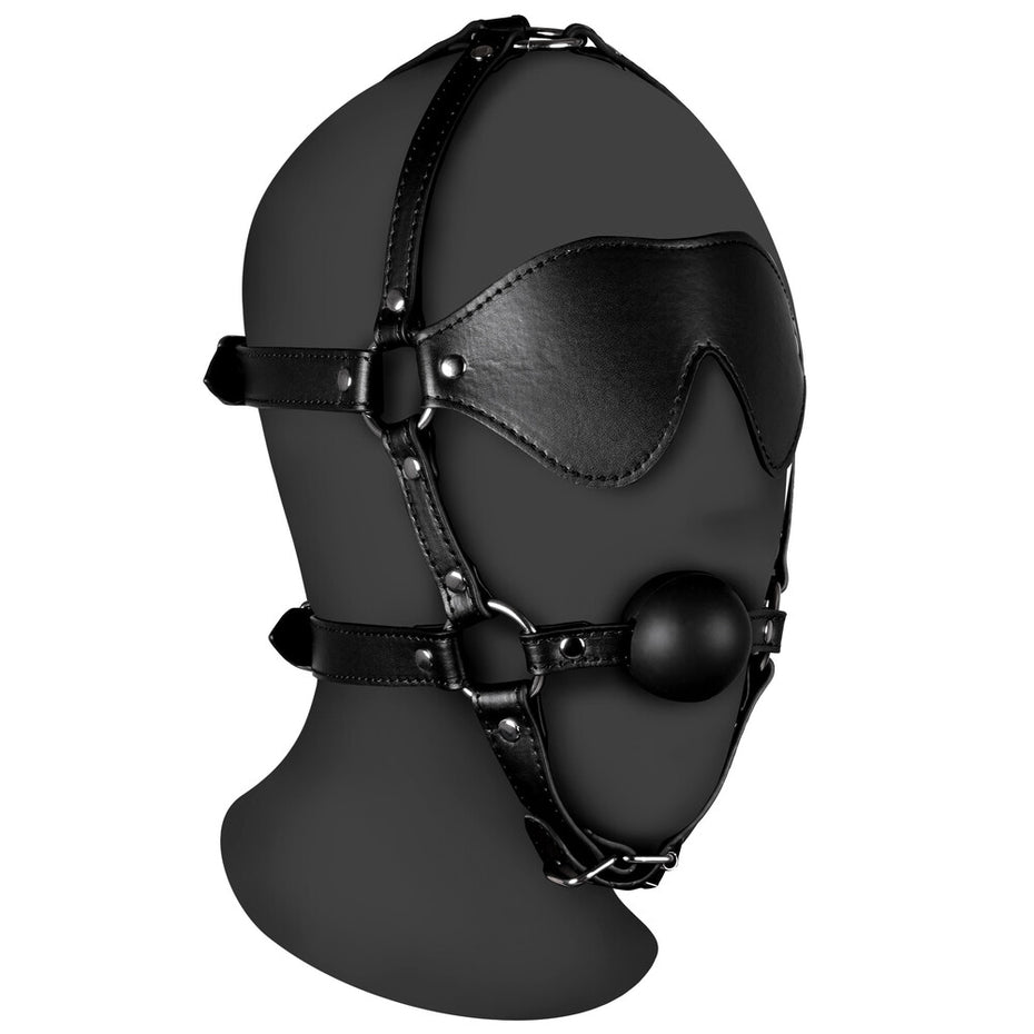Ouch Xtreme Harness with Blindfold and Solid Ball Gag
