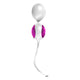 Waterproof White and Light Violet Silicone Love Balls - Ovo L1.