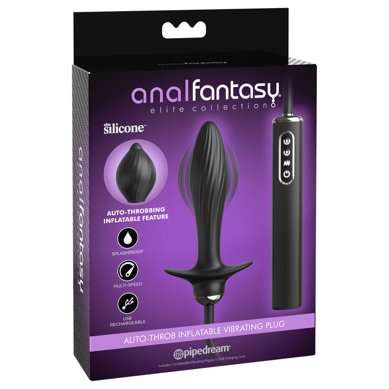 Inflatable Vibrating Plug with Auto Throb Stimulation by Pipedream Anal Fantasy.