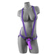 Purple 7-Inch Silicone Strap-On Harness with Suspender.