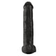 Black 15 Inch Realistic Dildo with Balls, King Cock.