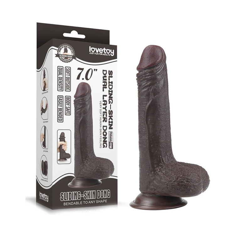 7 Inches of Sliding Skin Lovetoy Dong.