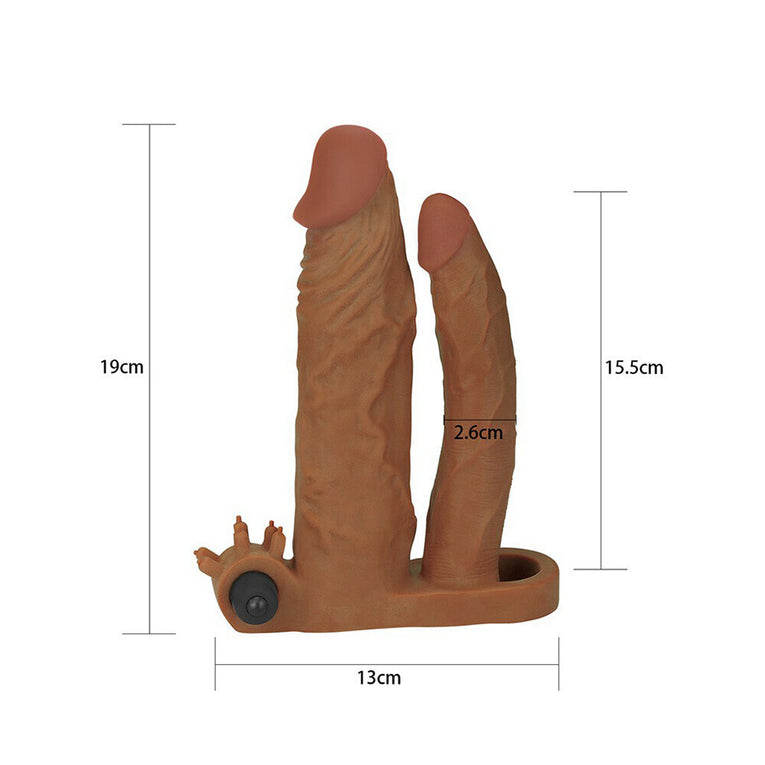 2 Inch Vibrating Double Pleasure Extender by Lovetoy