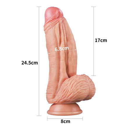 Dual Layered 10 Silicone Cock by Lovetoy.