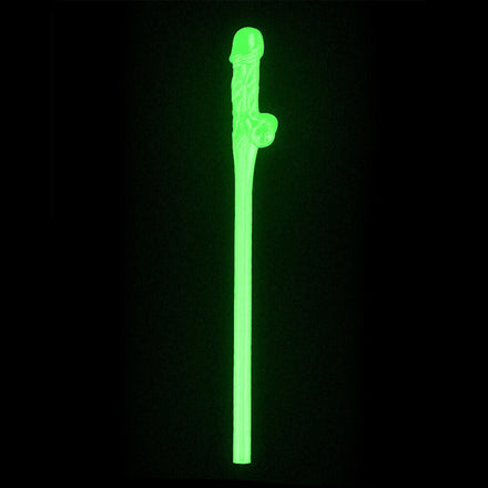 Pack of 9 Glow-In-The-Dark Willy Straws by Lovetoy