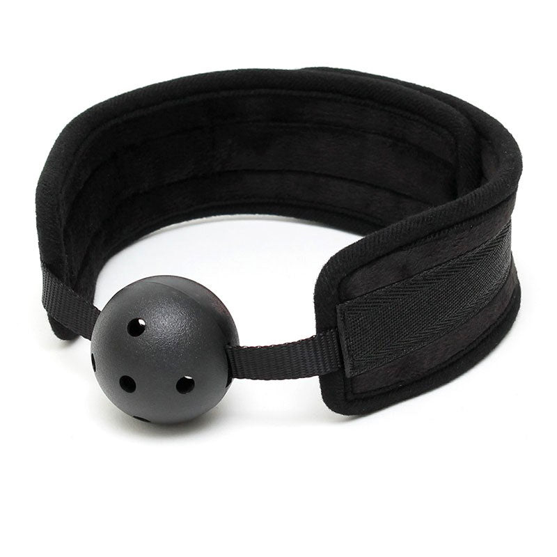 Breathable Ball Gag with Soft Padding, Black.