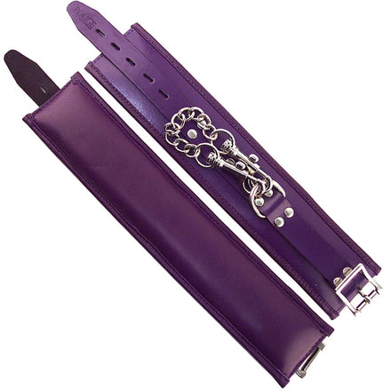 Purple Padded Wrist Cuffs by Rouge Garments.
