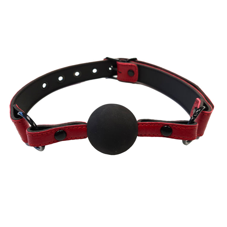Leather Croc Print Ball Gag by Rouge Garments