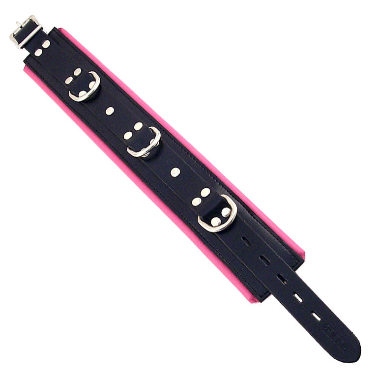 Black and Pink Padded Collar by Rouge Garments.
