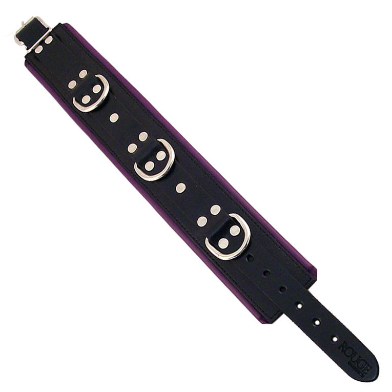 Black and Purple Padded Collar by Rouge Garments.