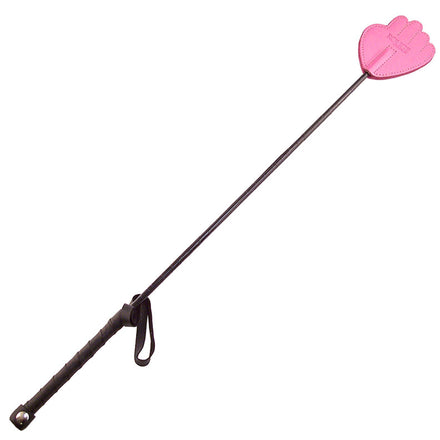 Pink Hand Riding Crop by Rouge Garments