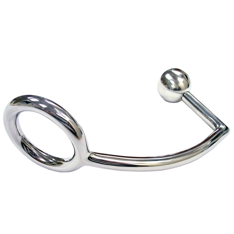 Stainless Steel Cock Ring and Anal Probe - Rouge