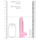 Pink realistic 6‰۝ crystal clear dildo by RealRock.