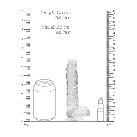 Clear Realistic 6 Inch Dildo by RealRock