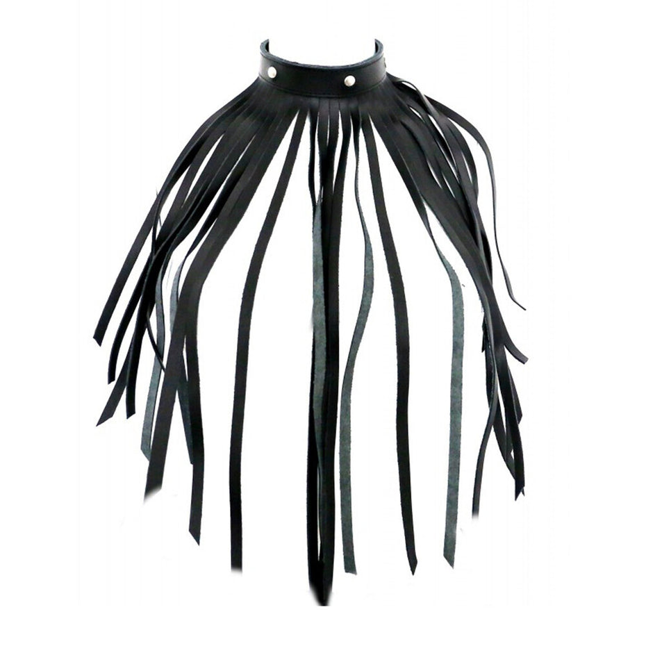Fringed Leather Necklace