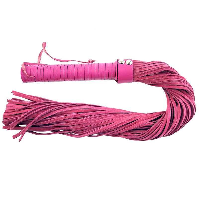 Pink Suede Flogger by Rouge Garments.