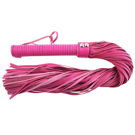 Pink Leather Flogger by Rouge Garments (large size)