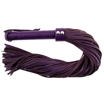 Large Purple Leather Flogger by Rouge Garments.