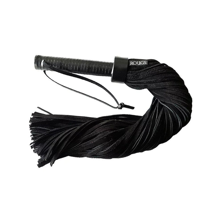 Suede Flogger with Rouge Leather Handle.