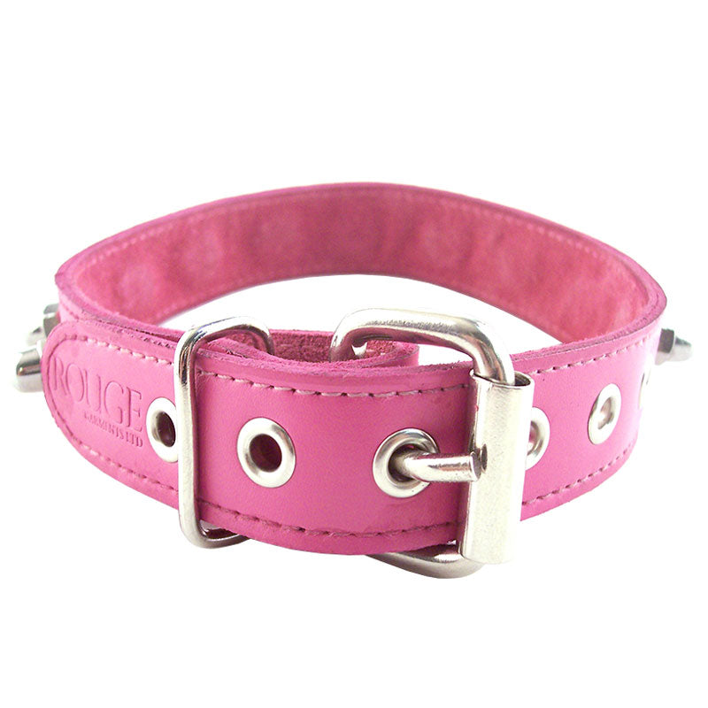 Pink Collar with Nut Design by Rouge Garments.