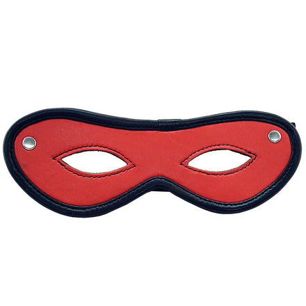 Red Open Eye Mask by Rouge Garments.