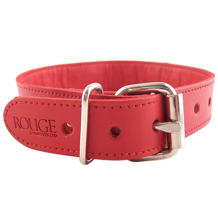 Red ORing Studded Collar by Rouge Garments.