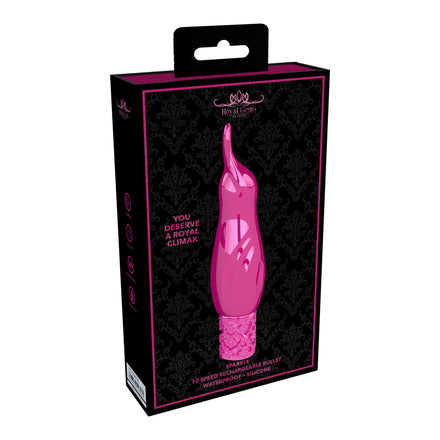 Pink Rechargeable Bullet by Royal Gems with Sparkling Effect