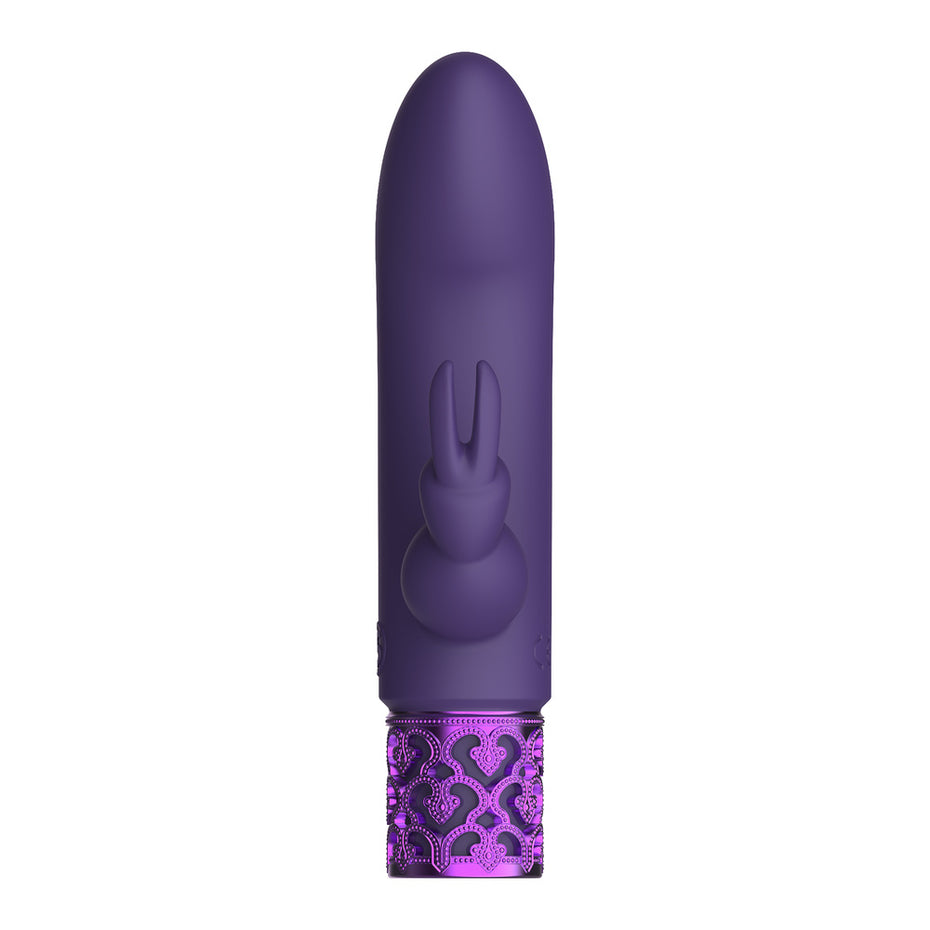 Purple Rechargeable Rabbit Bullet with Dazzling Royal Gems.