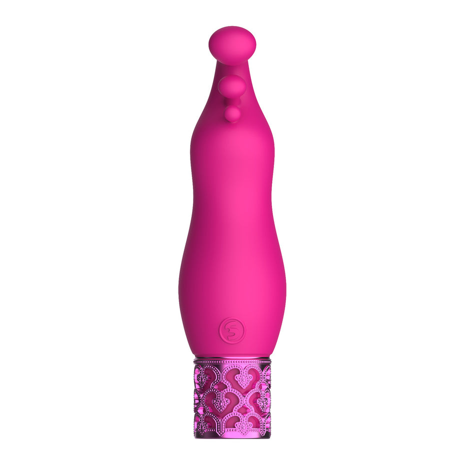 Gorgeous Pink Rechargeable Silicone Bullet by Royal Gems