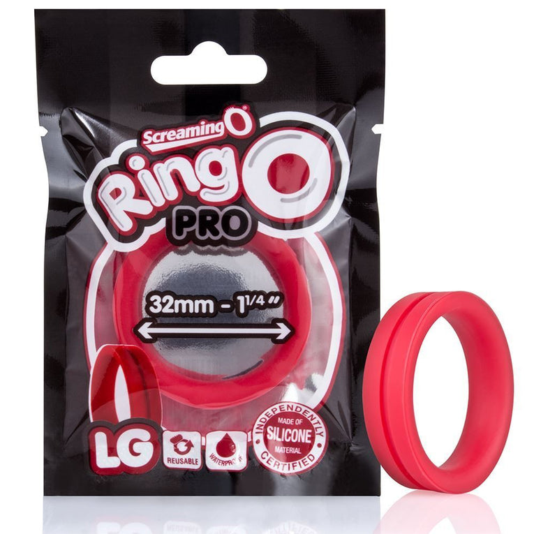 Red Cock Ring - Screaming O RingO Pro LG.