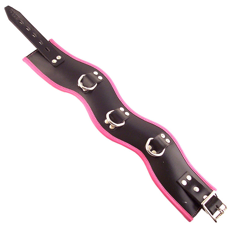 Black and Pink Padded Posture Collar by Rouge Garments.
